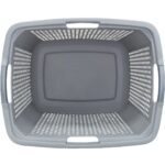 2.5 Bushel Extra Large Plastic Laundry Hamper, Soft Silver, Adult / Tween - Image 3