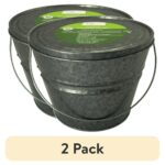 (2 pack) 24oz Citronella Scented Metal Bucket with 40 Hr Burn Time, Heavy Duty