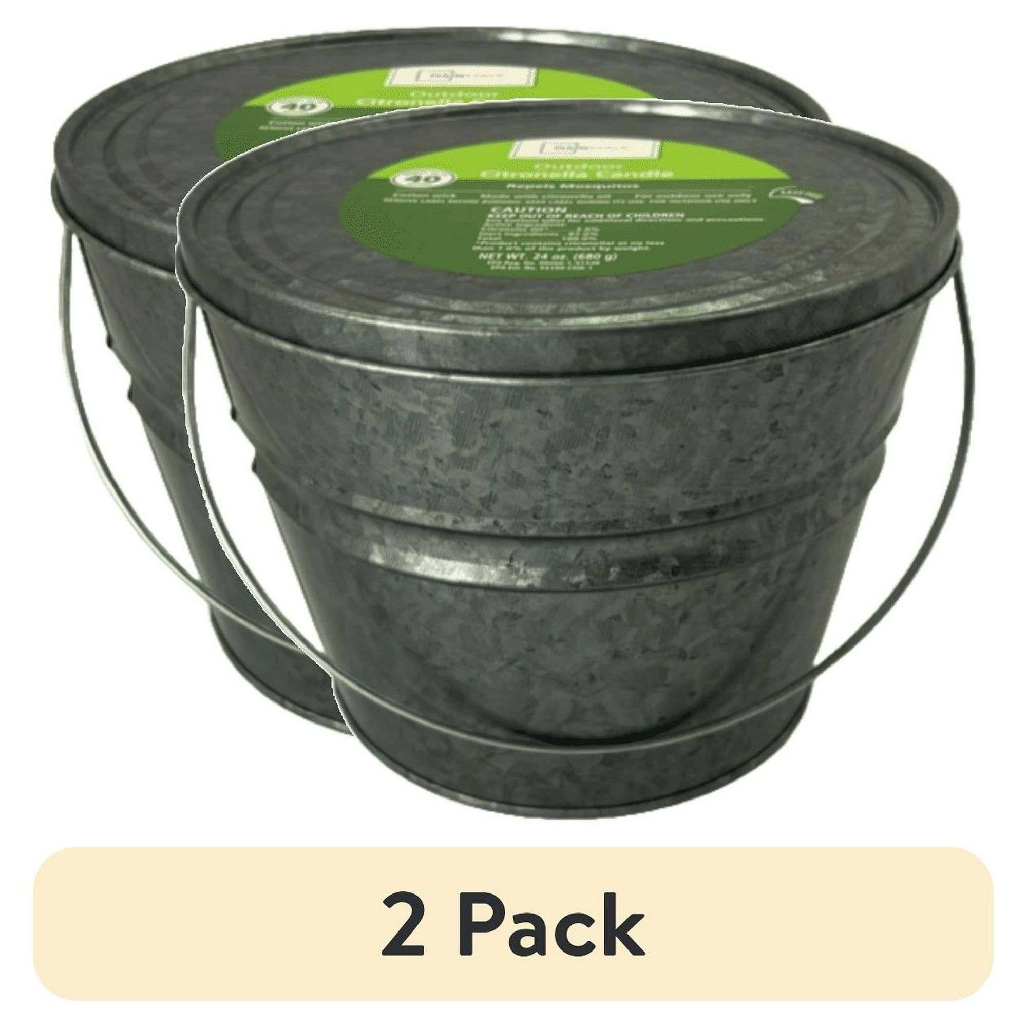 d0102x3yf47.jpg (2 pack) 24oz Citronella Scented Metal Bucket with 40 Hr Burn Time, Heavy Duty - Image 1