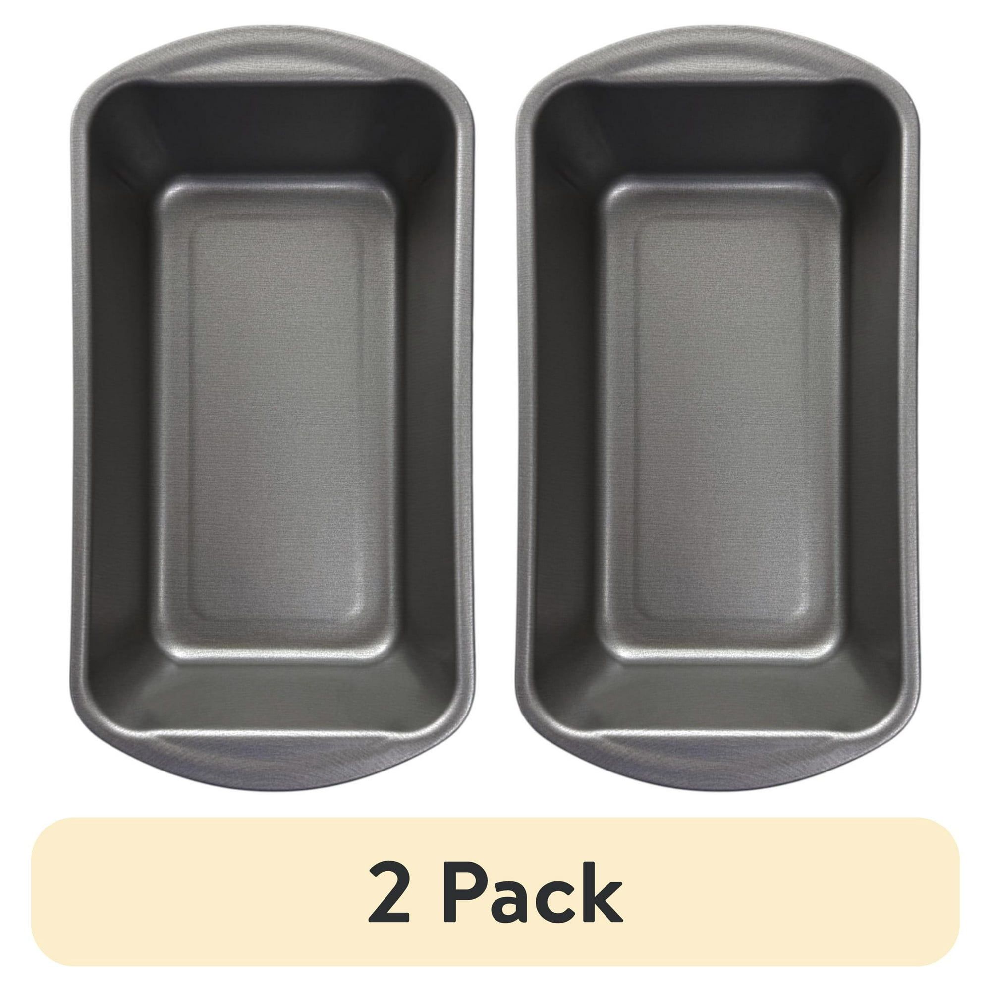 d0102x3yfnv.jpg (2 pack) Nonstick 9" x 5" x 2.7" Large Bread and Loaf Pan, Meatloaf, Gray - Image 1