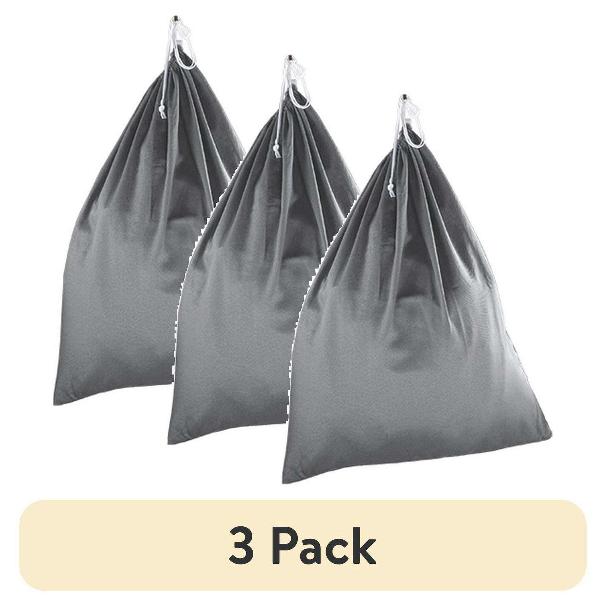 d0102x3yj3a.jpg (3 pack) Polyester and Cotton Laundry Bag 28in W*36in L, Gray - Image 1