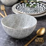 (2 pack) Large Stoneware Bowl, Dot Collection - Image 4