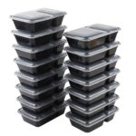 60 Piece Meal Prep Food Storage Containers, 15Pack 1L plus 15Pack 900ml