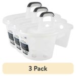 (3 pack) Portable Shower Caddy Frosty Plastic