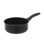 2 qt Non-Stick Aluminum Saucepan, Black