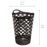 (2 pack) Flex Carrying Handles Laundry Hamper, Black - Image 2