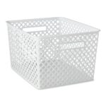 (2 pack) Large White Decorative Storage Basket - Image 2