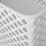 (2 pack) Large White Decorative Storage Basket - Image 3