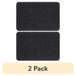 (2 pack) Tri-Rib Doormat, 20" x 30", Charcoal