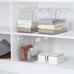 Small Clear Plastic Closet Stackable Bin with Latches, Adult Size - Image 2