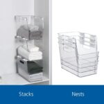 Small Clear Plastic Closet Stackable Bin with Latches, Adult Size - Image 4