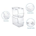 Small Clear Plastic Closet Stackable Bin with Latches, Adult Size - Image 5