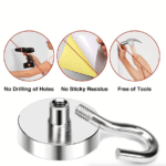10 Pack Dia Strong Magnetic Hook Hanger N52 Neodymium Clamping Magnet Hooks USA - Image 2