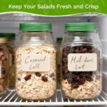 Leak-Resistant Salad-to-Go Container with Side Opening | BPA-Free Layered Meal Prep Jar (Green) - Image 26