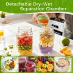 Leak-Resistant Salad-to-Go Container with Side Opening | BPA-Free Layered Meal Prep Jar (Green) - Image 28