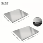 Stainless Steel Cutting Board with Over-the-Edge Lip | Large Countertop Chopping Block for Meat & Dough - Image 26