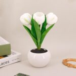 LED Tulip Table Lamp with Vase | USB-Powered Floral Ambient Night Light for Bedroom & Desk Decor - Image 13