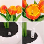 LED Tulip Table Lamp with Vase | USB-Powered Floral Ambient Night Light for Bedroom & Desk Decor - Image 6
