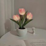 LED Tulip Table Lamp with Vase | USB-Powered Floral Ambient Night Light for Bedroom & Desk Decor - Image 20
