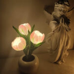 LED Tulip Table Lamp with Vase | USB-Powered Floral Ambient Night Light for Bedroom & Desk Decor - Image 21