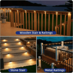 16-Pack Solar Deck Lights (Warm White) | Waterproof LED Outdoor Step & Fence Lighting for Yard & Patio - Image 7