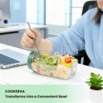 BPA-Free Salad-to-Go Container with Side Opening | Leak-Proof Layered Meal Prep Jar with Dressing Cup - Image 15