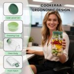 BPA-Free Salad-to-Go Container with Side Opening | Leak-Proof Layered Meal Prep Jar with Dressing Cup - Image 17