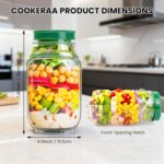 BPA-Free Salad-to-Go Container with Side Opening | Leak-Proof Layered Meal Prep Jar with Dressing Cup - Image 2