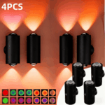 4-Pack Dimmable LED Night & Step Lights | Magnetic Rechargeable Multi-Color Wall Lamp for Hallway - Image 19