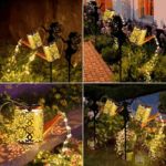 Solar Watering Can Waterfall Lights | Vintage Metal Fairy Garden Lantern Decor for Lawn & Pathway - Image 37