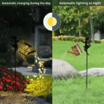 Retro Solar Watering Can Lights with Shepherd Hook | Waterproof LED Waterfall Lantern for Garden Decor - Image 17