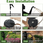 Solar Watering Can Waterfall Lights | Vintage Metal Fairy Garden Lantern Decor for Lawn & Pathway - Image 32
