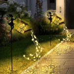 Retro Solar Watering Can Lights with Shepherd Hook | Waterproof LED Waterfall Lantern for Garden Decor - Image 9