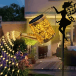 Retro Solar Watering Can Lights with Shepherd Hook | Waterproof LED Waterfall Lantern for Garden Decor - Image 23