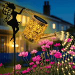 Retro Solar Watering Can Lights with Shepherd Hook | Waterproof LED Waterfall Lantern for Garden Decor - Image 24