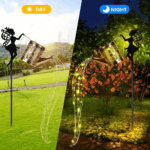 Solar Watering Can Waterfall Lights | Vintage Metal Fairy Garden Lantern Decor for Lawn & Pathway - Image 20
