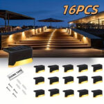 16/32-Pack Solar Deck & Step Lights (Warm White) | Waterproof Auto On/Off Outdoor Fence Lighting - Image 11