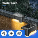 32-Pack Solar Deck Lights (Warm White) | Waterproof Auto On/Off LED Step Lights for Outdoor Fences - Image 9