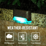 32-Pack Solar Deck Lights (Warm White) | Waterproof Auto On/Off LED Step Lights for Outdoor Fences - Image 66