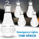 4/8-Pack Rechargeable Emergency LED Bulbs (80W Eqv.) | A19 E26/E27 Battery Backup & Flashlight - Image 9