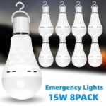 4/8-Pack Rechargeable Emergency LED Bulbs (80W Eqv.) | A19 E26/E27 Battery Backup & Flashlight