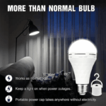 4/8-Pack Rechargeable Emergency LED Bulbs (80W Eqv.) | A19 E26/E27 Battery Backup & Flashlight - Image 5
