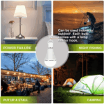 4/8-Pack Rechargeable Emergency LED Bulbs (80W Eqv.) | A19 E26/E27 Battery Backup & Flashlight - Image 8