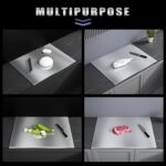 Premium 304 Stainless Steel Cutting Board | Large Reversible Chopping Board for Meat, Veggies & Baking - Image 28