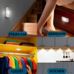 4-Pack Wireless Motion Sensor Puck Lights | USB Rechargeable LED Under-Cabinet & Stair Lighting - Image 14