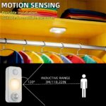 4-Pack Wireless Motion Sensor Puck Lights | USB Rechargeable LED Under-Cabinet & Stair Lighting - Image 4
