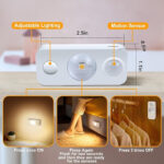 4-Pack Wireless Motion Sensor Puck Lights | USB Rechargeable LED Under-Cabinet & Stair Lighting - Image 10