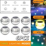 6-Pack Solar Floating Pool Lights | IPX7 Waterproof Color-Changing LED Glow Globes for Ponds & Gardens