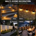 8/16/32-Pack Solar Outdoor Deck Lights | Waterproof LED Pathway & Step Lighting for Balcony & Garden - Image 5