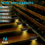 16/32-Pack Solar Deck & Stair Lights | Waterproof LED Outdoor Step Lighting for Patio, Fence & Garden - Image 36